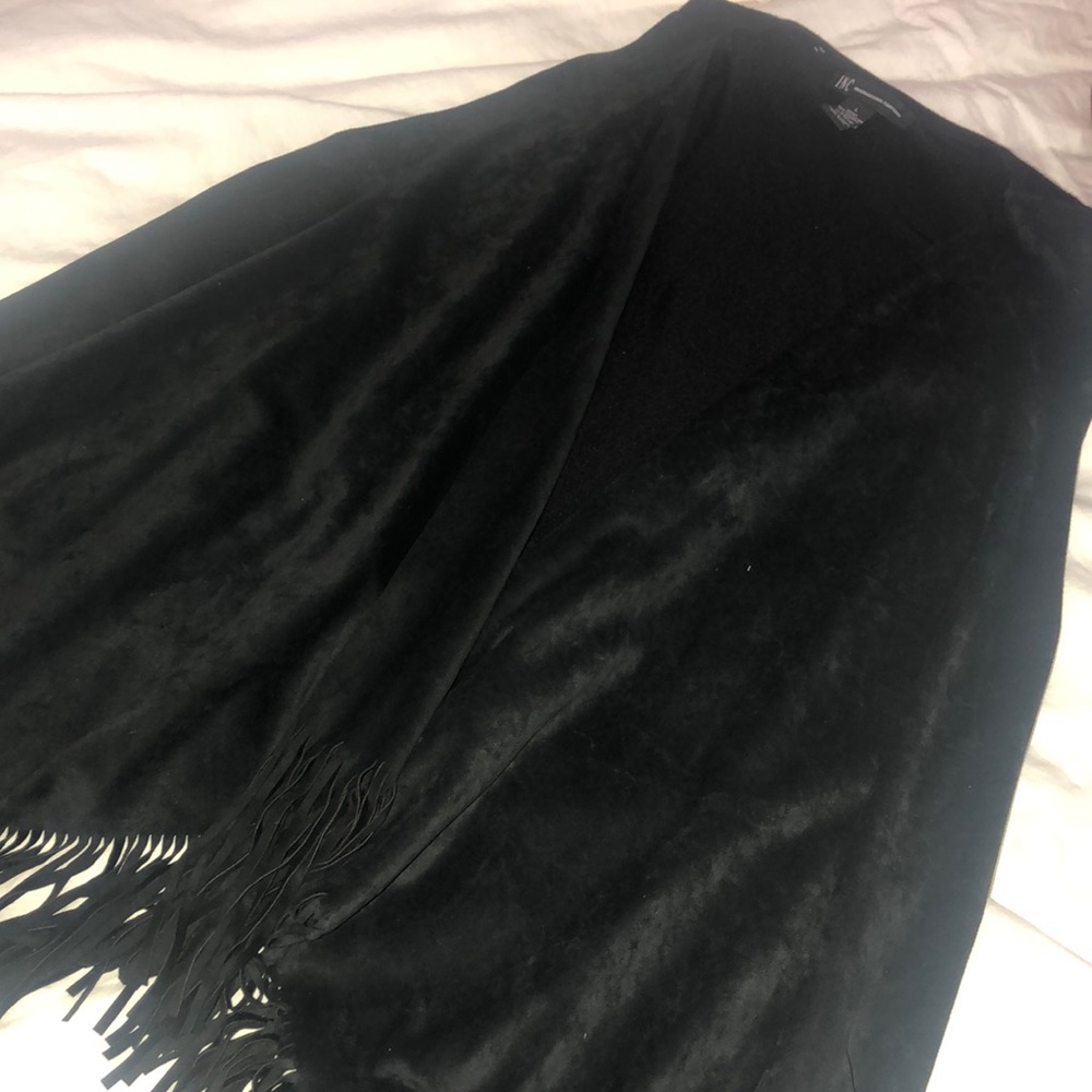 Suede fringe vest